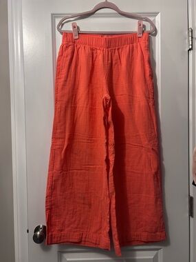 Old Navy Wide-Leg Pants in Bright Coral Orange